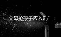 “父母抢孩子应入刑”
：一份反家暴报告的呼吁
