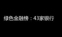 绿色金融榜�：43家银行，谁的答卷合格？谁尚在起步？