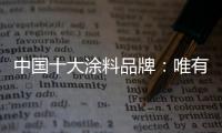 中国十大涂料品牌
：唯有创新才能发展的更好