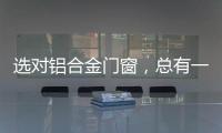 选对铝合金门窗，总有一束光住进来!